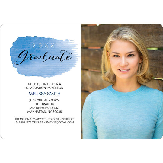 Graduate Swash Photo Graduation Invitations